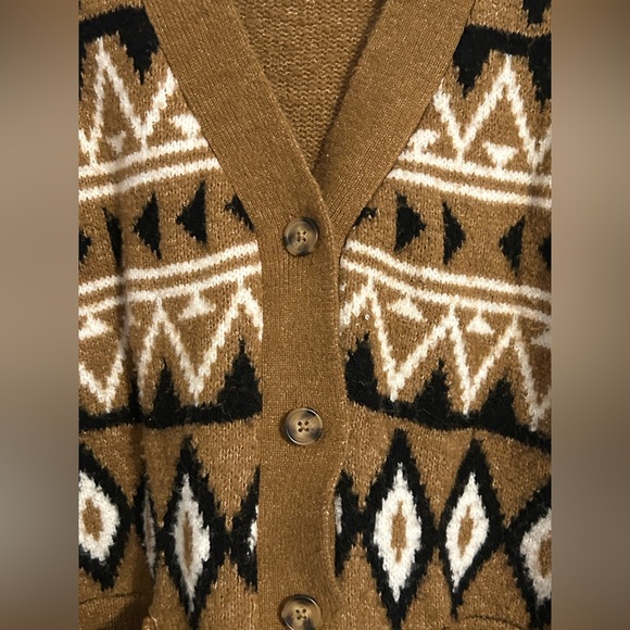 Black Tape | Aztec Cozy Brown Sweater | Size X - Picture 2 of 9